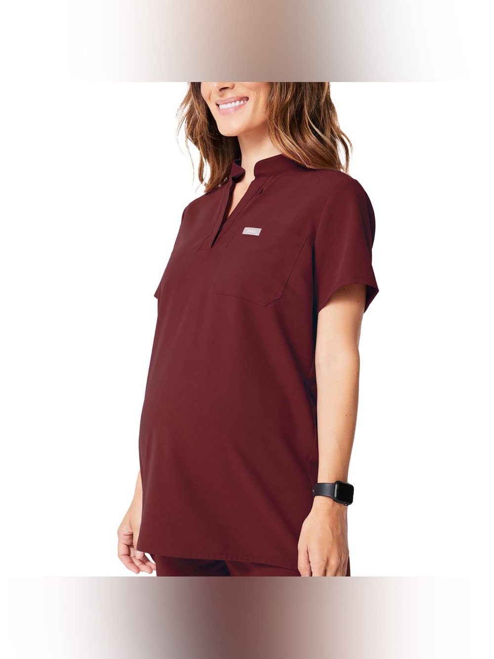 FIGS Kitale Maternity Mandarin Collar One Pocket Scrub Top Size XL NEW